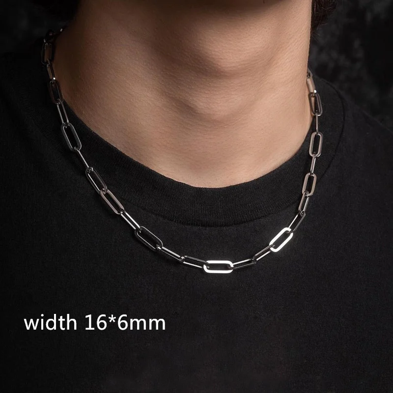 Rope Cuban Chain Necklace Men 2021 Fashion Temperament Stainless Steel Choker Link Chain Necklace For Men Jewelry Gift