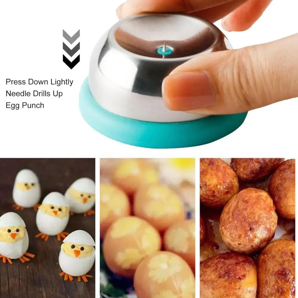 Egg Puncher Tool Stainless Steel Egg Hole Poker Peeler Shell Remover Tool Easily Peel Eggs Piercer For Boiled Eggs Kitchen egg piercer