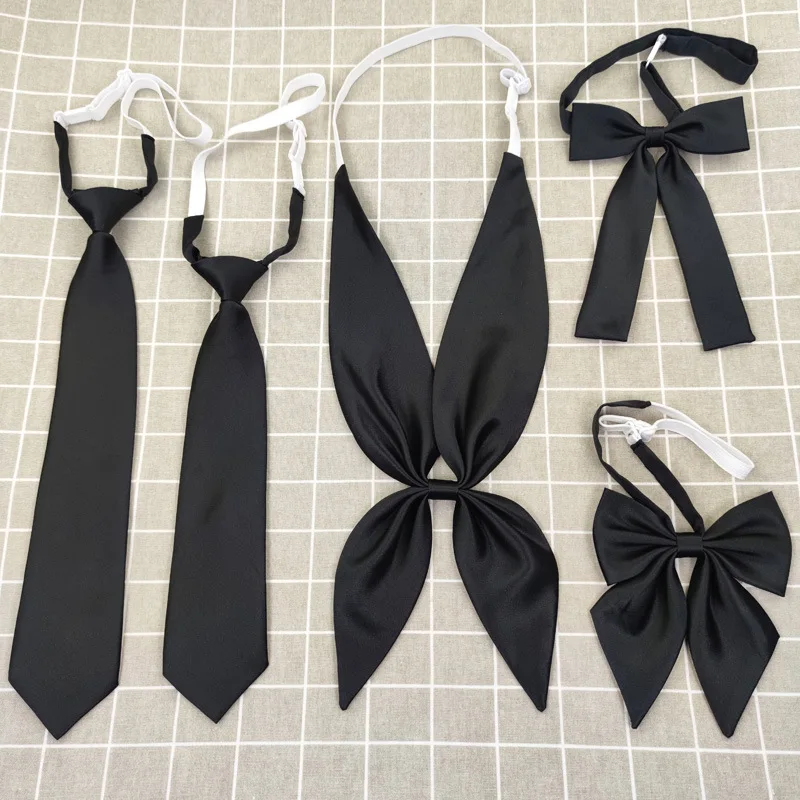 

Japanese School JK Uniform Lattice Bow Tie For Girls Butterfly Black Color School Sailor Suit Uniform Accessories Cravat Tie New