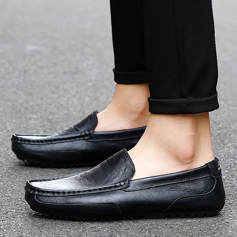 Breathable Man Mocasines Casual Loafers Leather Shoes For Men Slip On Formal Italian Male Driving Flat Chaussure Cuir Homme 2024 5