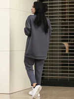 Printemps automne femmes ensembles musulmans hauts et pantalons longs tenue turquie 2 pièces ensemble adulte Eid al-adha décontracté jeunes filles Sport ensemble 4