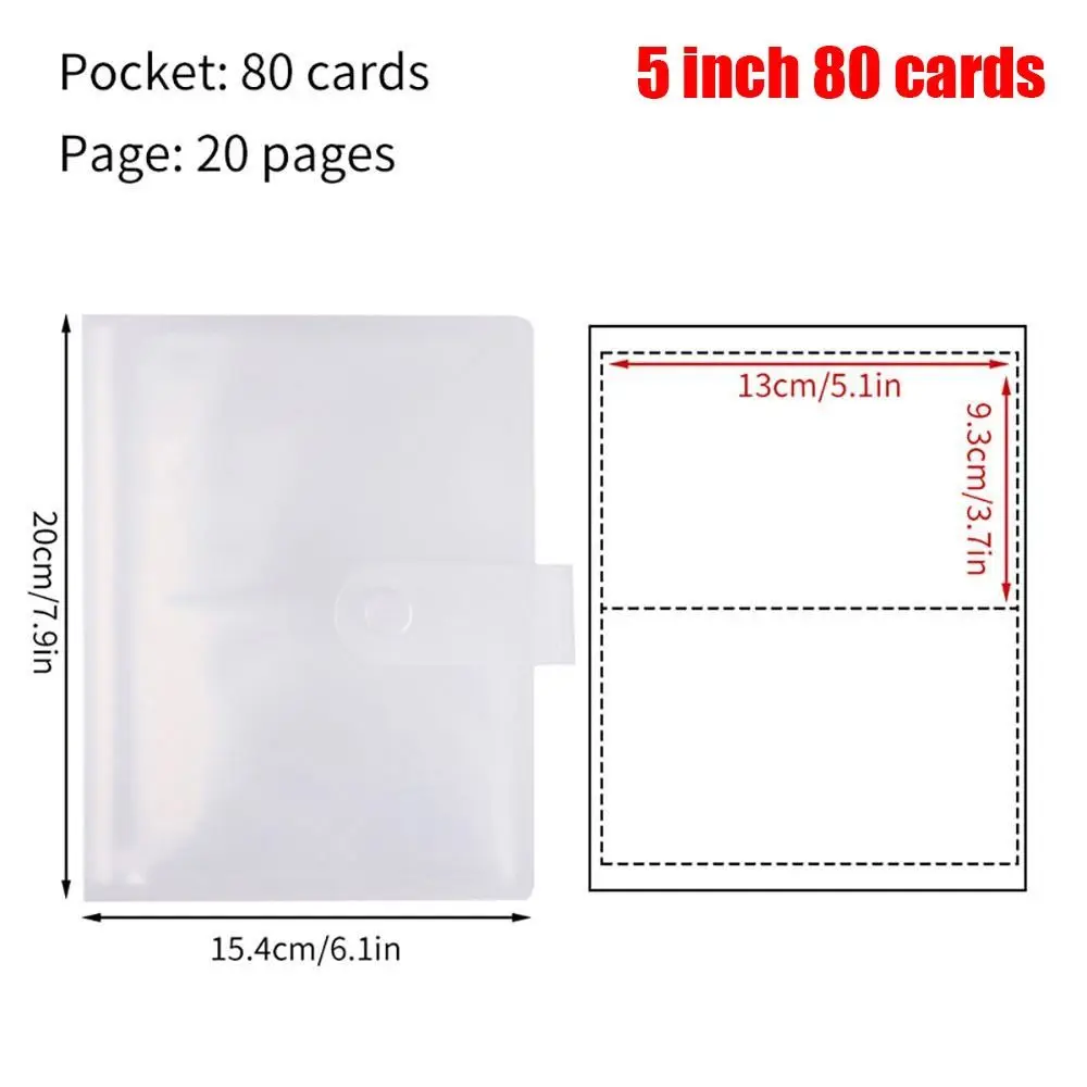 Multi-Size Transparent Photo Card Holder Album - Stylish Photocard Organizer with 80/160 Slots