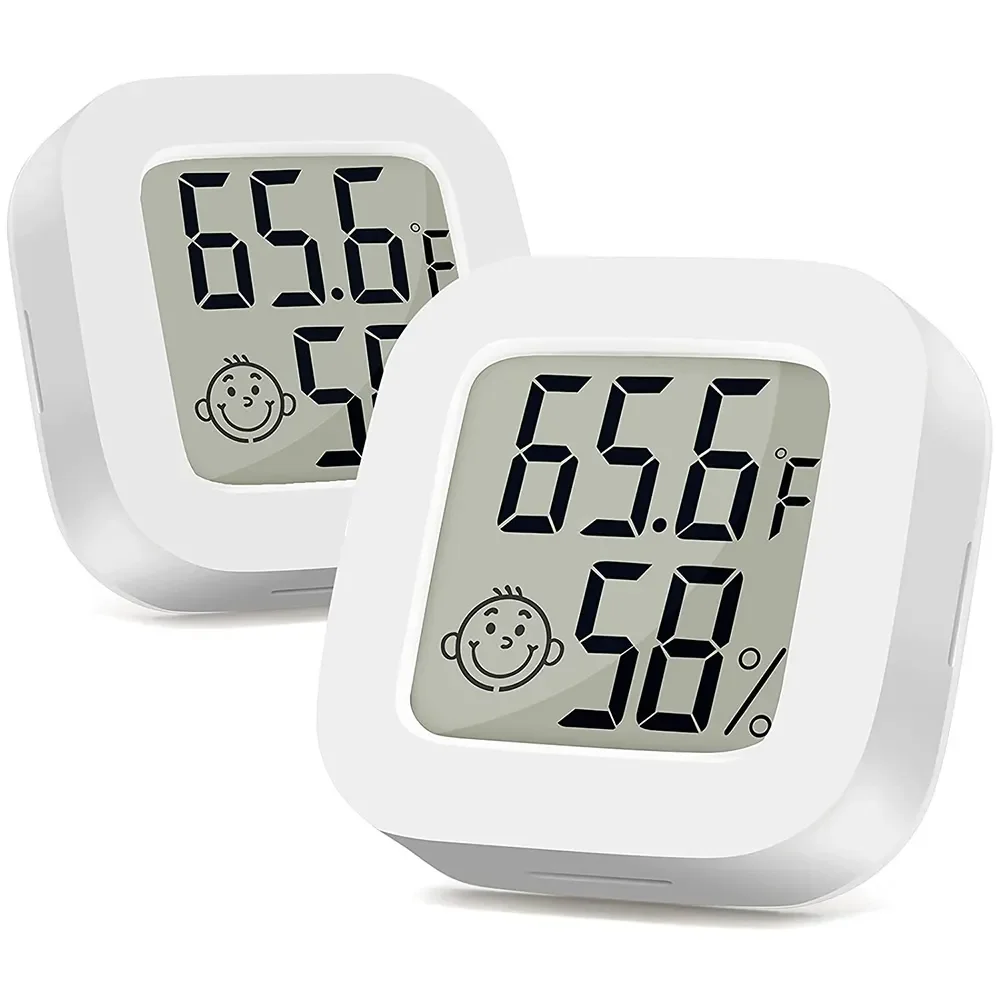 

Электронный цифровой измеритель температуры и влажности с ЖК-дисплеем, комнатная и уличная метеостанция с термометром, гигрометром и часами