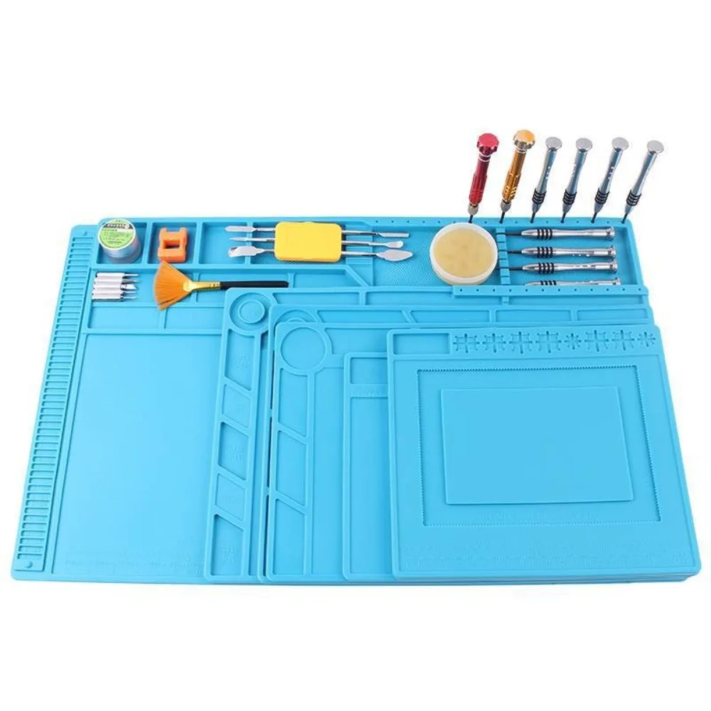 500℃ Heat-Resistant Soldering Station Silicon Mat Work Pad Desk Platform Welding Station for Electronic BGA Soldering Station