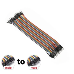 Versatile Jumper Wire Set with Dupont Connectors - 40pcs, Assorted Lengths - 30cm (Male To Male)