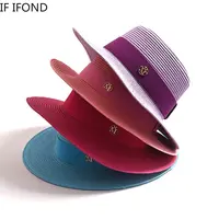 New Summer Straw Sun Hats for Women Ladies Fashion Flat Brim Ribbon Beach Hat Travel Dress Cap chapeau femme 2