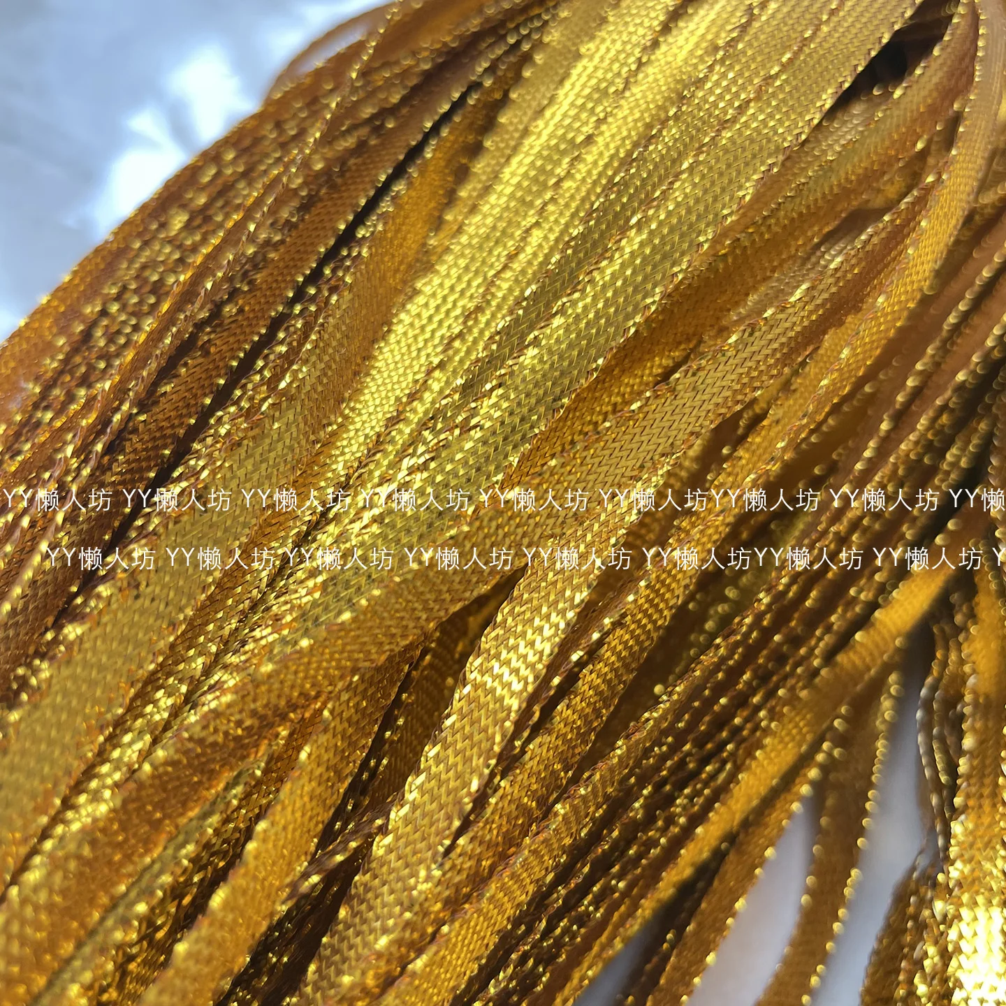 Festive Gold & Silver Flat Ribbon Rope for Decorative Lanterns and Crafts