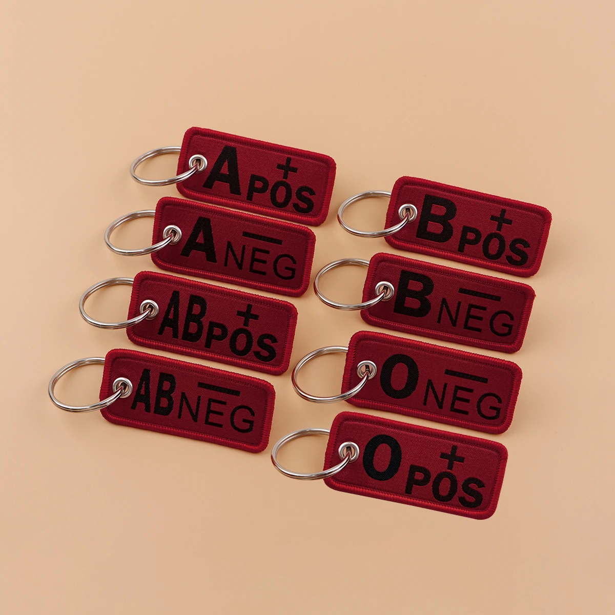 Embroidered Red Key Fob Keychain – Stylish Gift Accessory