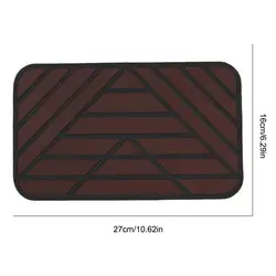 Durable Anti - Slip Car Driver Heel Pad Footrest Mat (Coffee)