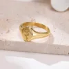 92243-5fe48d.jpg Bague Pinky, bague chevalière, bague pour hommes et femmes, bagues chevalières florales en acier inoxydable, bague céleste étoile du nord CZ