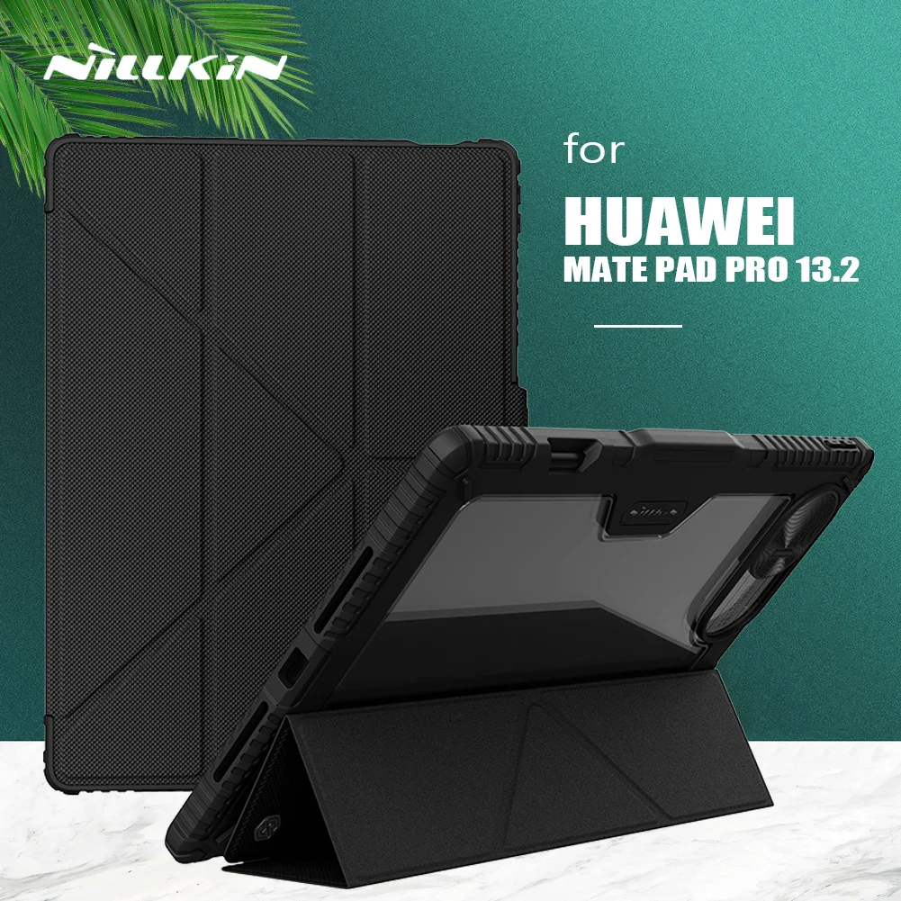 

Nillkin Armor Bumper for Huawei Mate Pad Pro 13.2 2023 Slide Camera Cover All Coverage Auto Wake Flip Leather Case