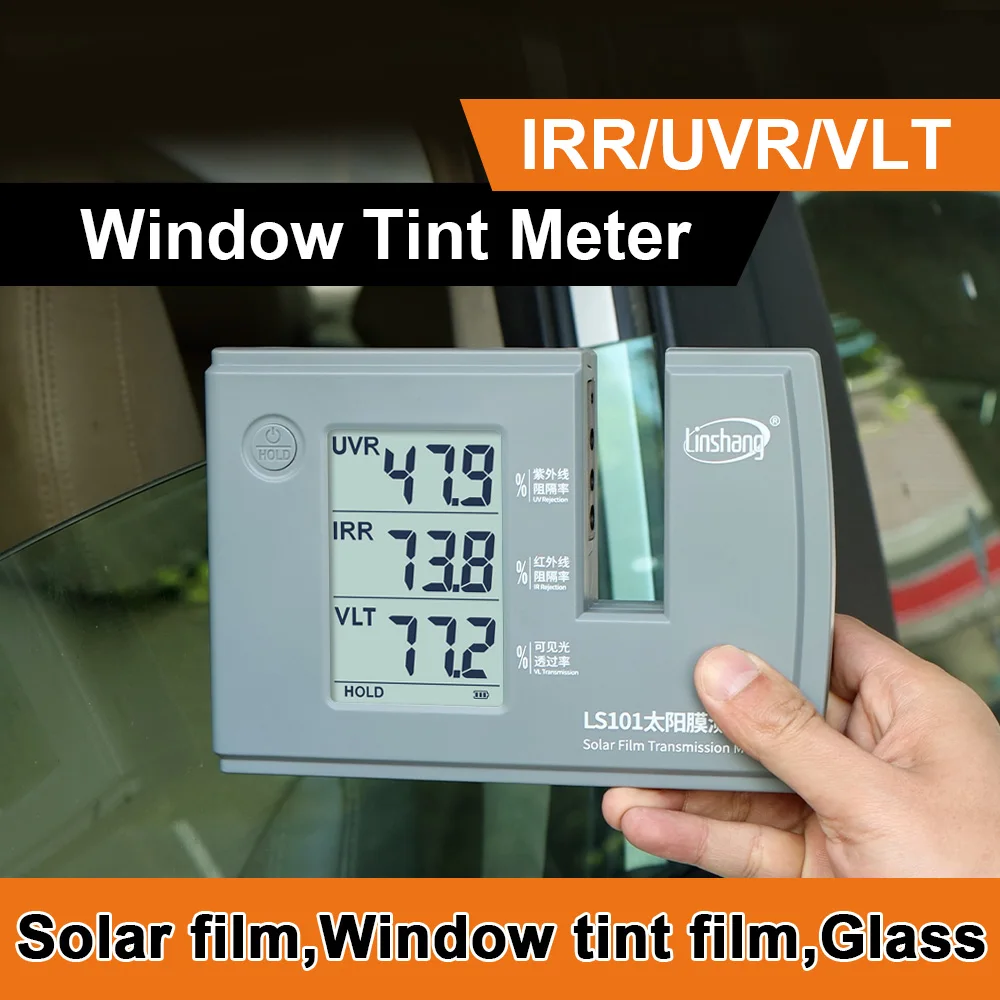 Solar Film Tester Window Tint Measurement Device LS101 20mm Measuring Thickness Simple Operation UV 365nm and IR 940nm VLT Stick