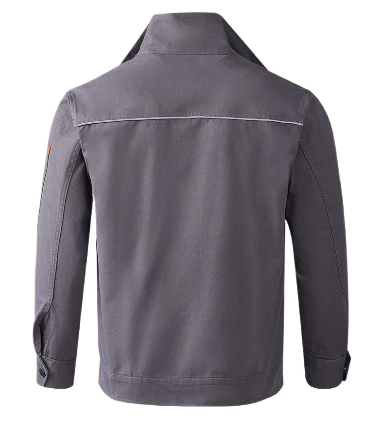 Cotton Spring and Autumn Reflective Strip Anti Scalding, Anti Cutting, Wear Resistant Workwear Workshop Clothing Work Clothes