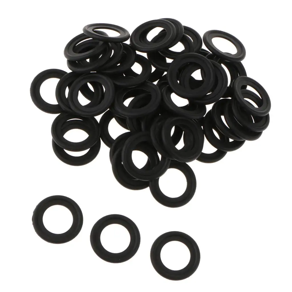 50 Pieces Engine Oil Drain Plug Rubber Washer Sealing O Seal for