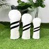 3pcs Waterproof Striped Golf Headcovers - Durable Protection For Your Clubs 3