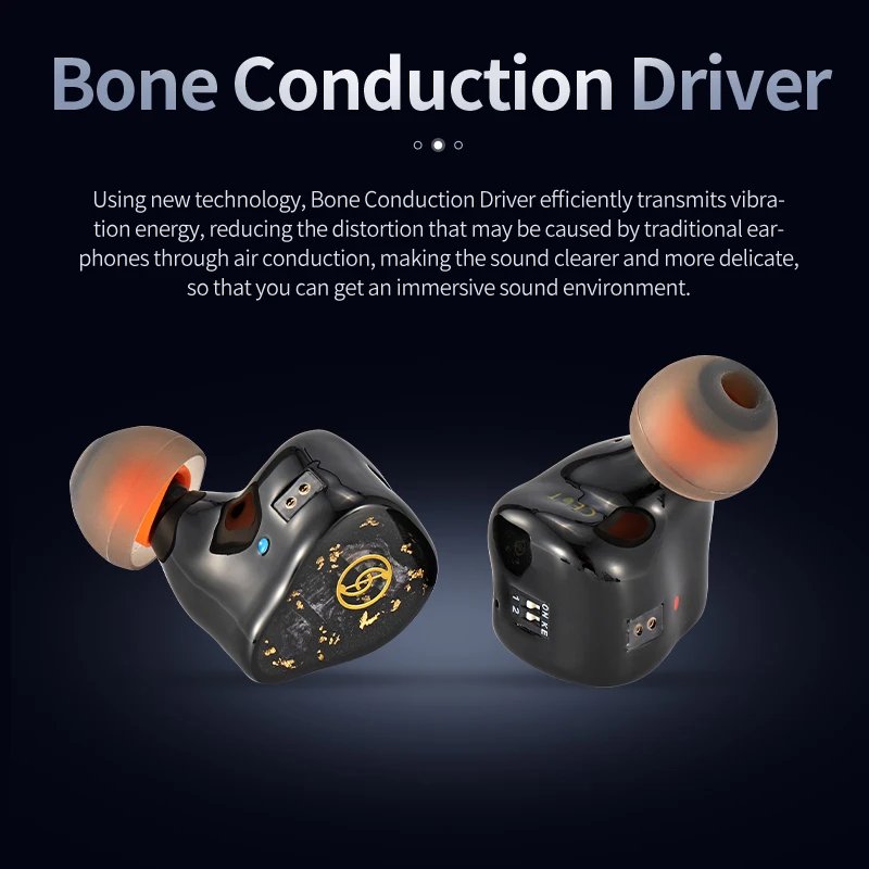 CatchEar CE6T 2DD+3BA+1 Bone Conduction Driver Tribrid Audiophile