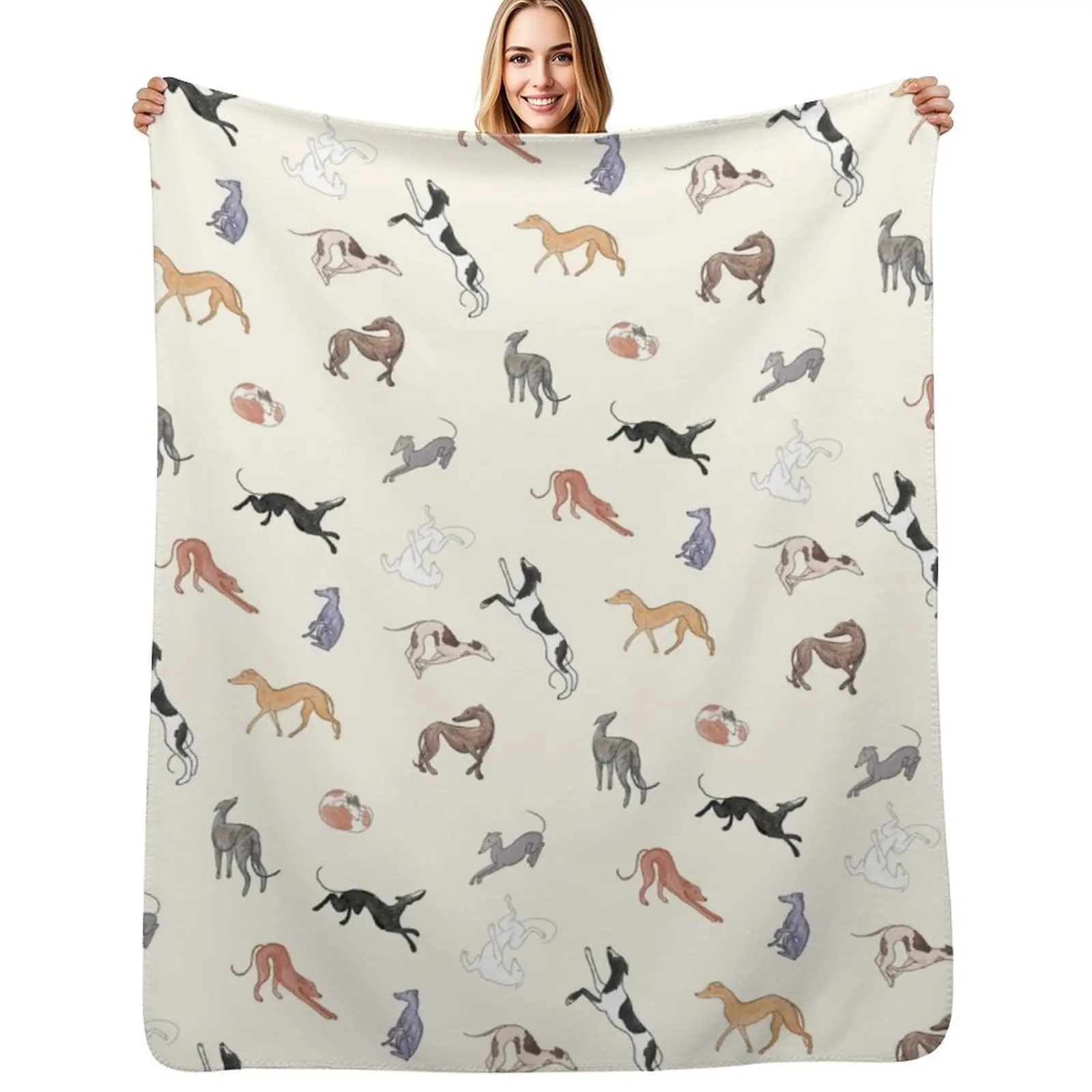 Greyhound Throw Greyhound Love - Adopt Throw Blanket Soft Breathable Blanket for Night ...
