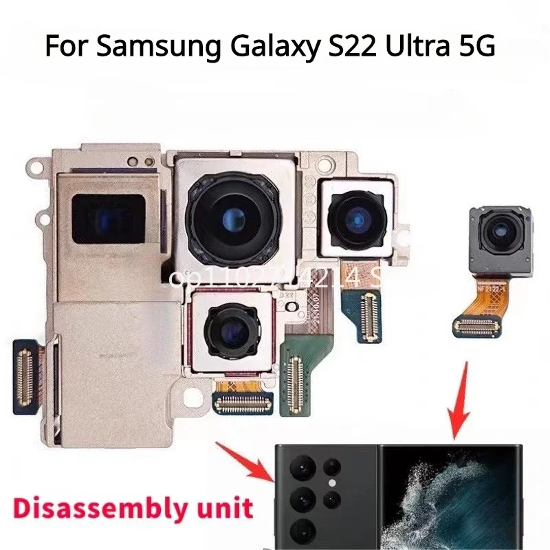 

Rear Front Camera For Samsung Galaxy S22 Ultra 5G SM-S908 S908B S908U Frontal Selfie Back Backside Camera Module Spare
