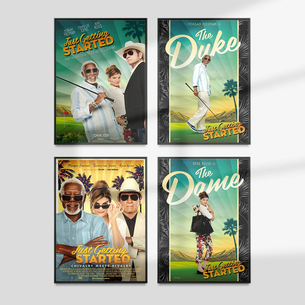 

Just Getting Started Movie Print Art Poster Film Wall Stickers Video Room Cinema Decor Modern Canvas Painting