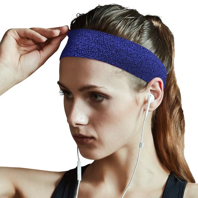 Description Picture 3 of itemWomen Men Headband Sports Yoga Fitness Stretch Sweatband Hair Band Elasticity Towel Headband Headwear Absorb Sweat Head Band