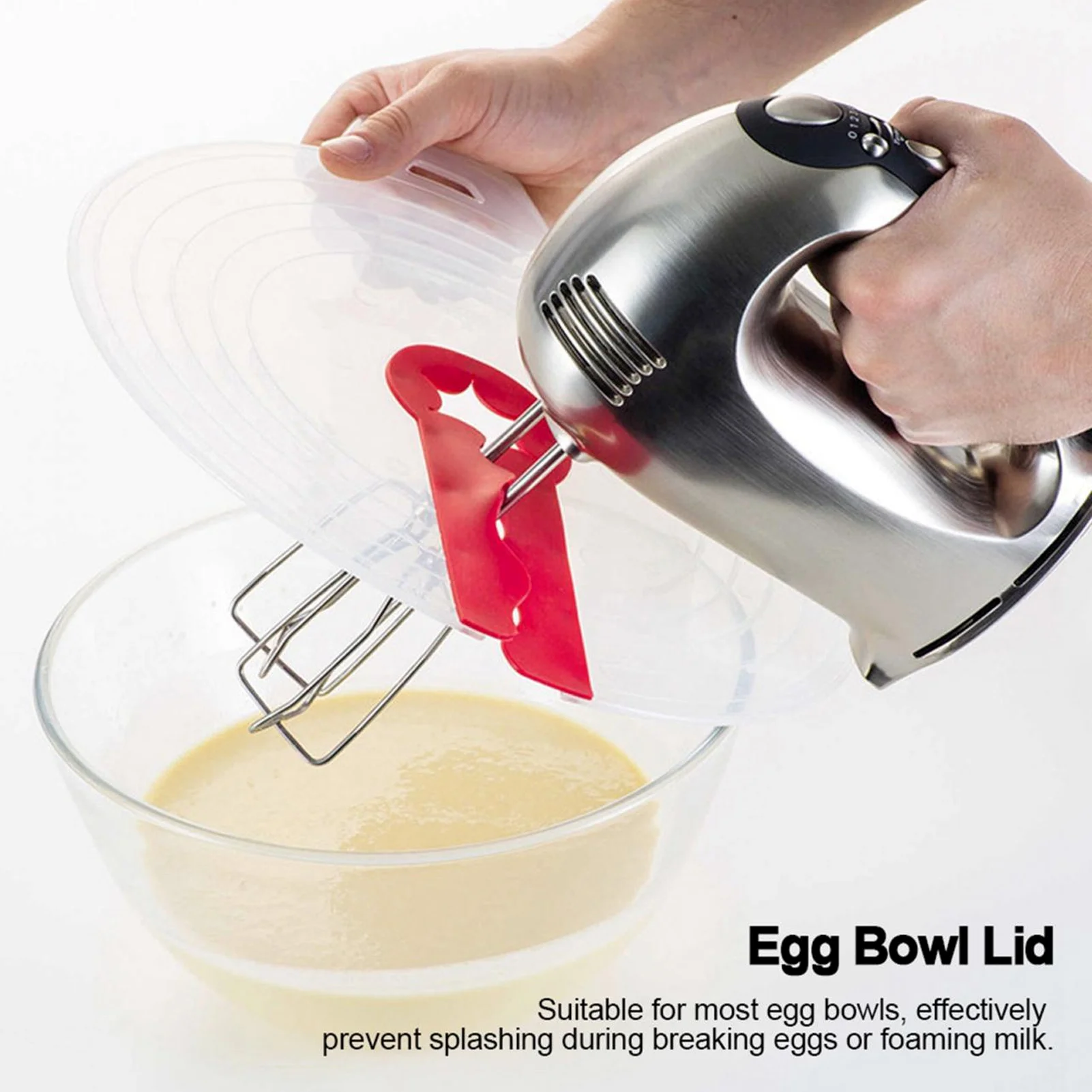 Mixing Bowl Splatter Guard PP Silicone Mixer Splatter Screen Splashproof Cover for Egg Bowl Whisks Cooking Baking Splash Guard food cover mixer blade cover frying pan splatter screen