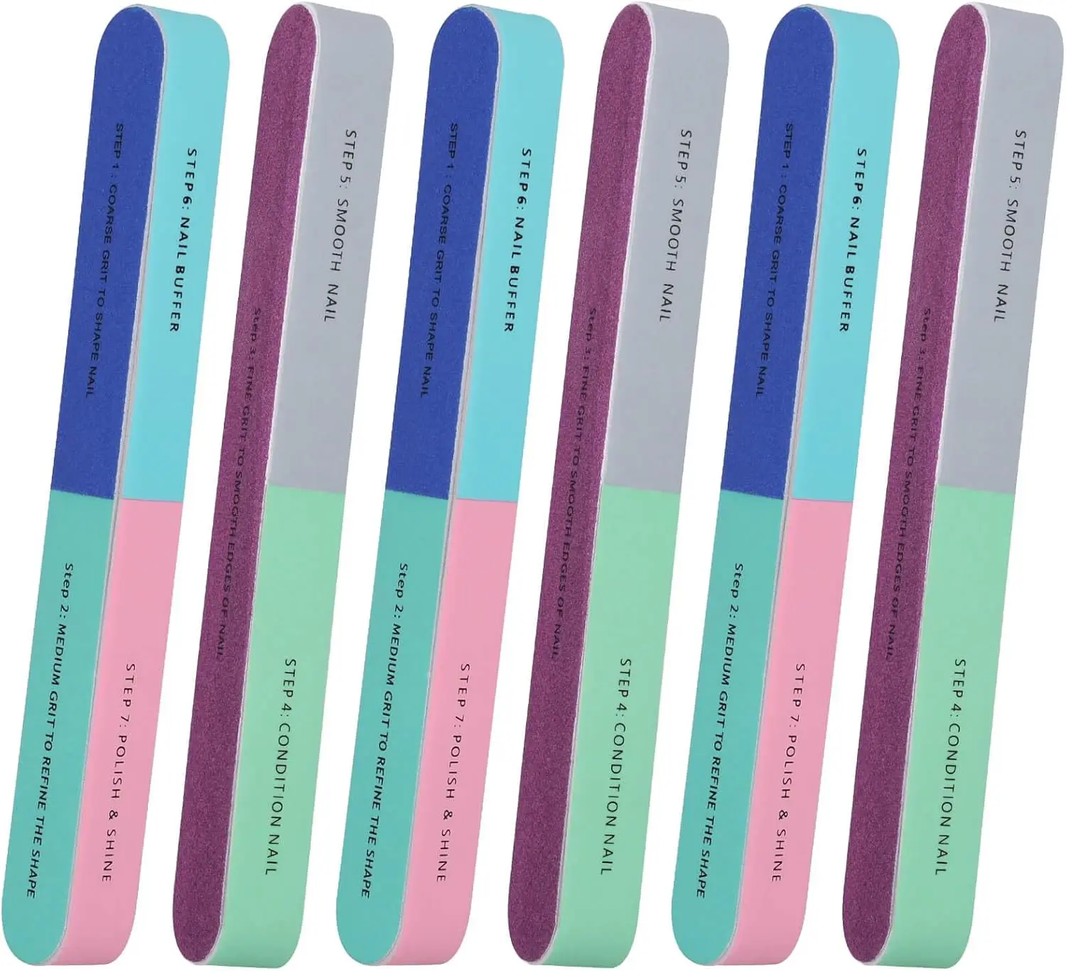 7 Sides Nail Files Professional Polisher For Nail Art Manicure Polishing Block Accessories Cream Tools