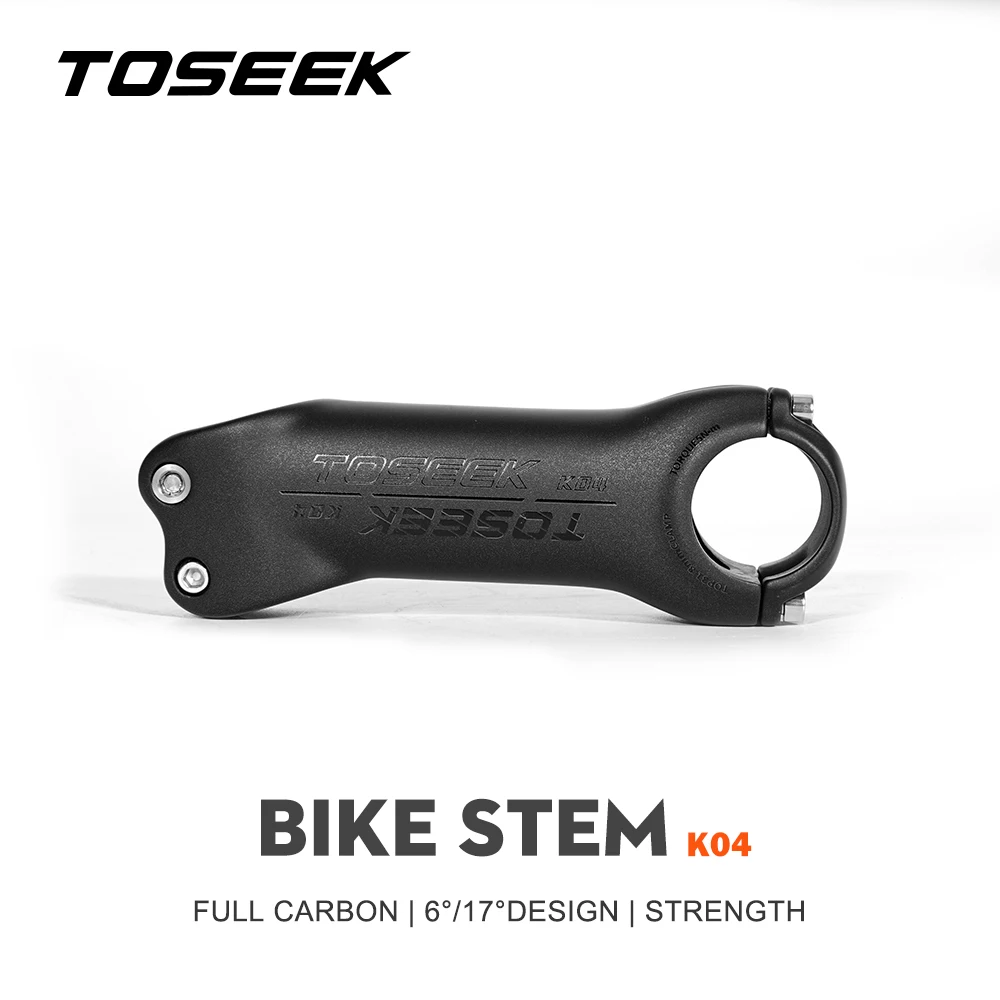 TOSEEK Carbon Stem 6/17Degree Mountain/Road Bike 31.8mm Handlebar Stems  Bicycle Parts Stem Ride Dynamics Parts