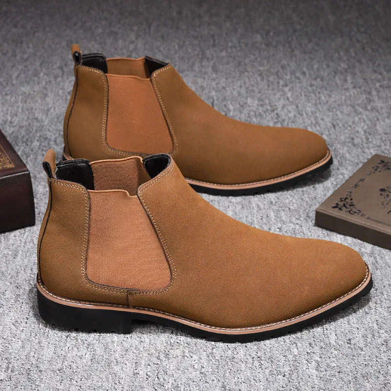 Men Chelsea Boots Luxury Brand Business Chelsea Boots for Men British Style
