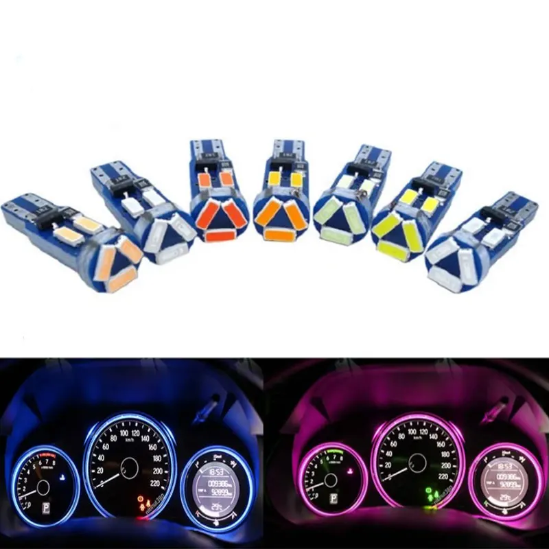 

2/10 шт., T5 W3W W1.2W 27 74 86 206 7SMD 4014