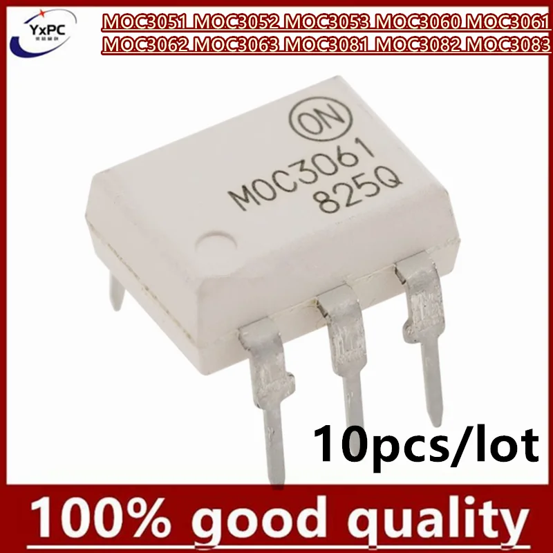 10pcs-MOC3051-MOC3052-MOC3053-MOC3060-MOC3061-MOC3062-MOC3063-MOC3081 ...