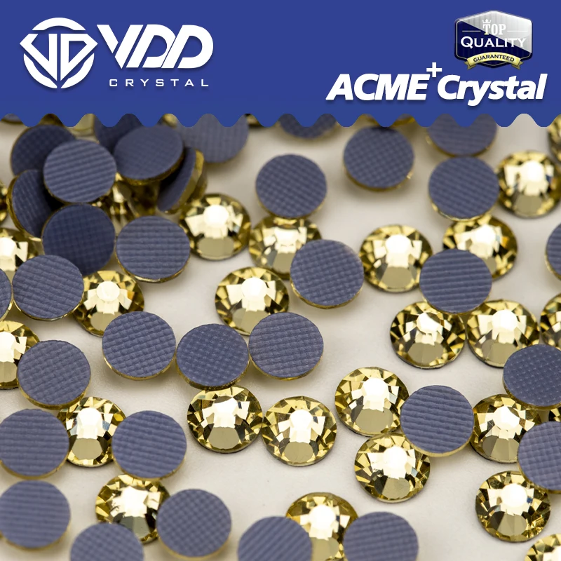 VDD 004Jonquil/005Citrine/006Topaz/007Lt.C.Topaz/008Smoked Topaz/058Golden Shadow ACME+Series Glas-Hotfix-Strasssteine Kristall – Detail 2