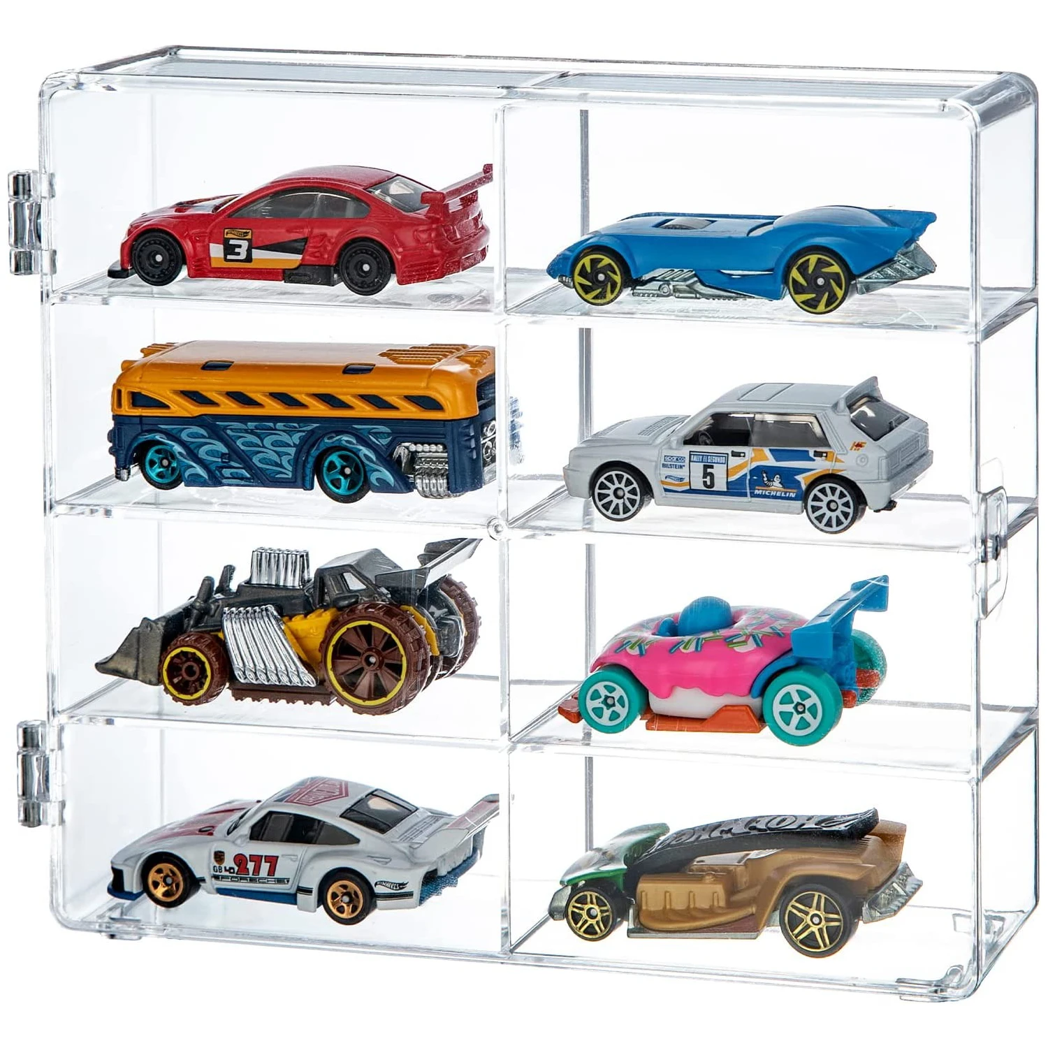 8 Slot 1/64 Acrylic Display Case for Hot Wheels,Matchbox Cars