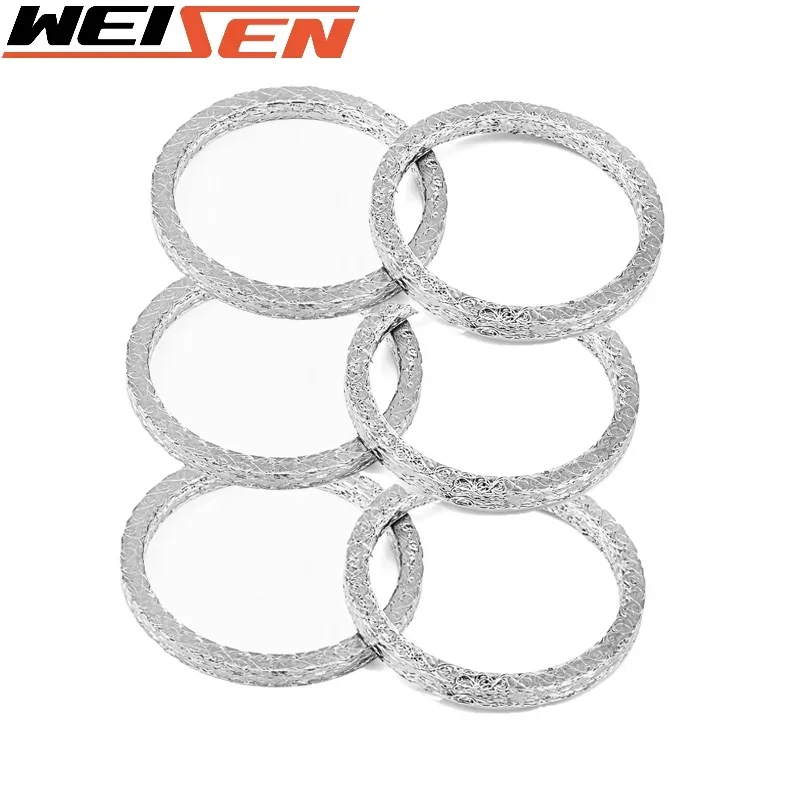 6PCS Motorcycle Exhaust Pipe Header Gasket Kits  For Harley Davidson Touring Sportster Softail Dyna 883 1200 for fzs1000 fz1 fazer 2006 2015 year full exhaust pipe system motorcycle muffler middle front header tube