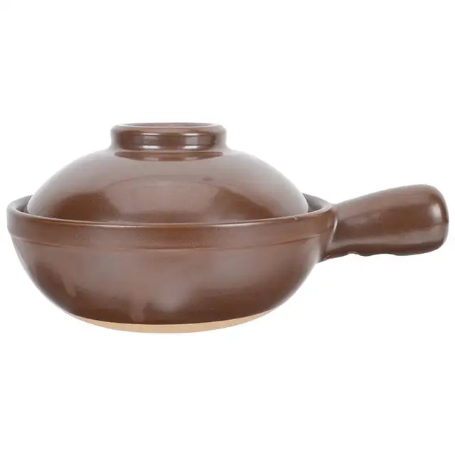 Pot Soup Casserole Ceramic Cooking Lid Stew Clay Pan Earthenware Bowl Rice Cooker Hot Porcelain Small Donabe Stockpot Handle 1