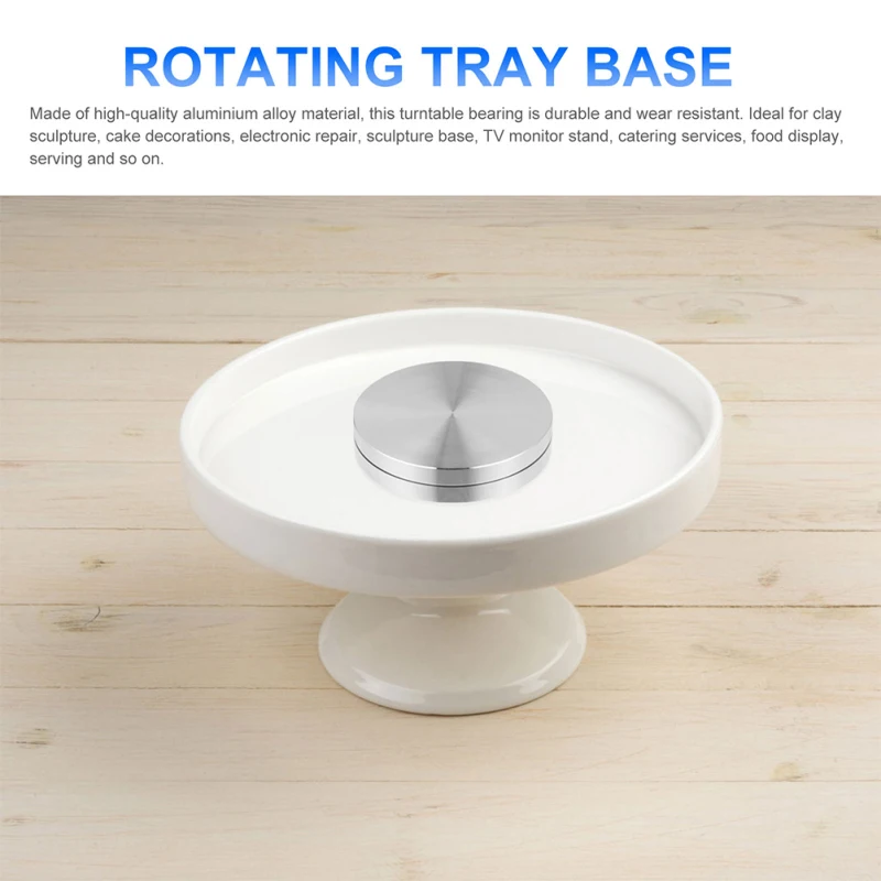 Description Picture 5 of itemRotating Cake Stand Turntable Cake Rotator Base Bearing Aluminium Alloy Revolving Cake Stand For Cake Pastries Cupcake