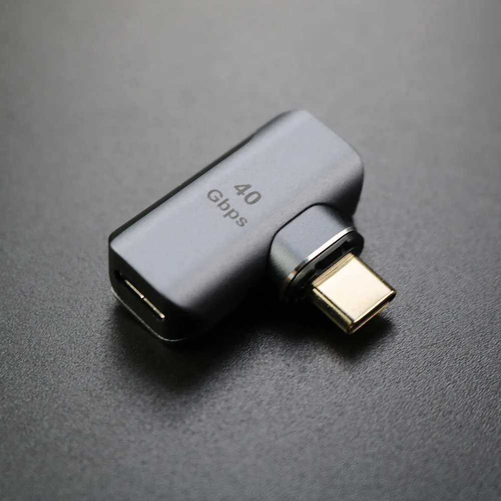 유형-c 40Gbps 데이터 전송 어댑터 유형 C 암-수 확장 어댑터 USB-C 장치 QC 4.0 100W 고속 충전