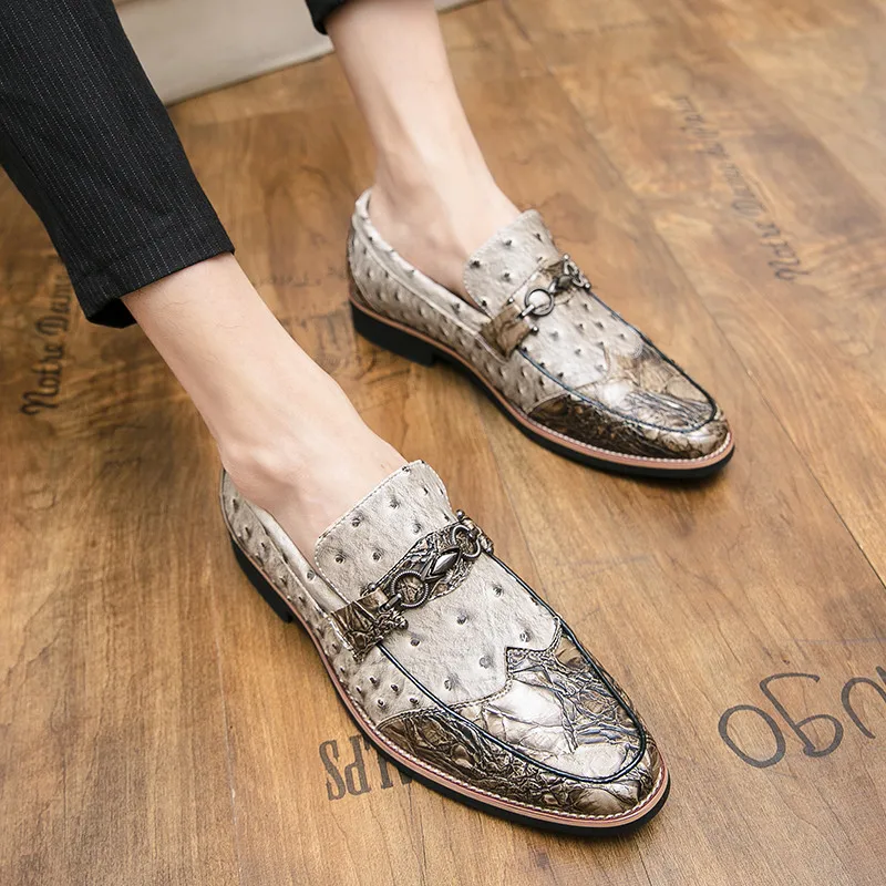 Brand Men's Formal Shoes Casual Dress Shoes Moccasins Wedding Luxury Social Shoe Leather Loafers