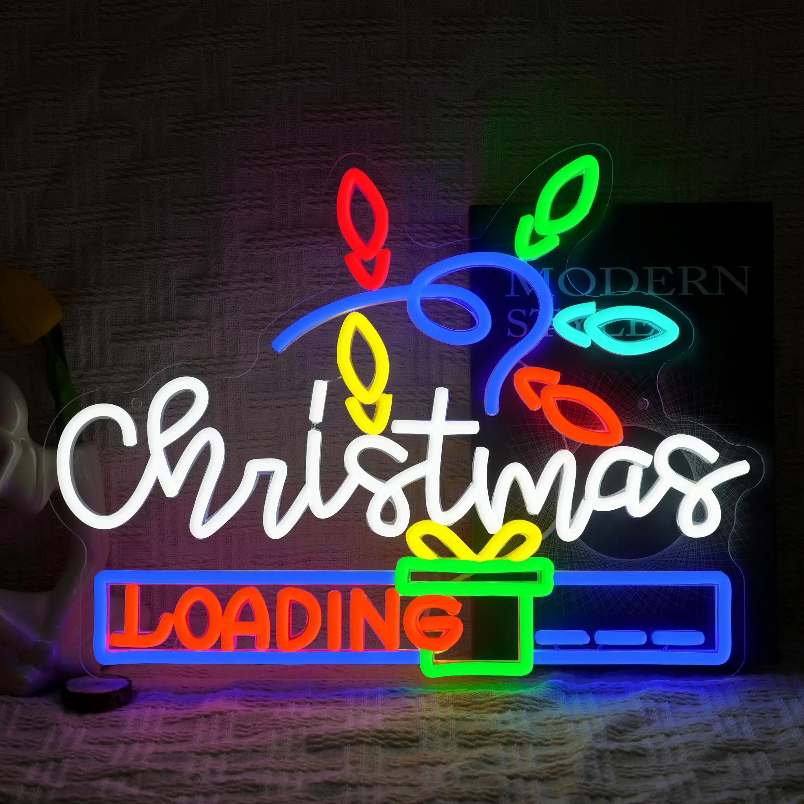 Led Xmas Sign Merry Christmas Neon Sign for Wall Decor USB Powered LED Christmas Gift ...