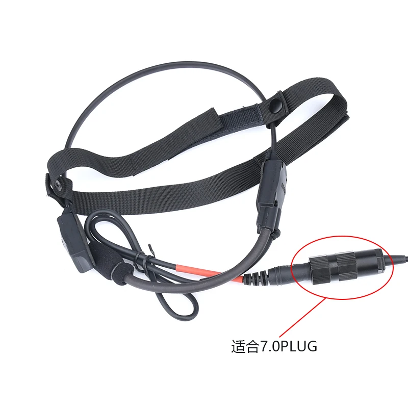WADSN Civil Tactical Bone Conduction Speaker Headphones Suitable For Signalling Headphone Parts With Interface 7.0 PLUG PTT wireless headphones tactical headset