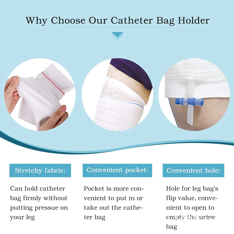 Drawstring Urine Bag Leg Strap Drainage Bag Fixing Strap Leg Net Cover Urinary Four Sided Elastic Pull Rope