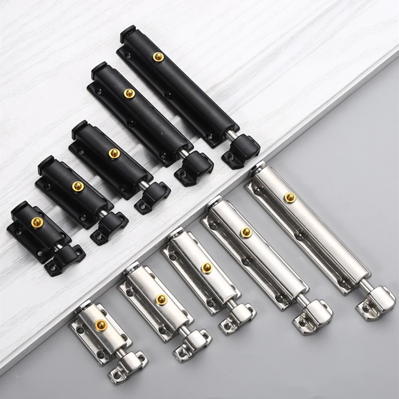 Stainless Steel Automatic Latchs Anti-theft Door Bolt Anti-lock Door Buckle Spring Latch Thickened Locks door latch