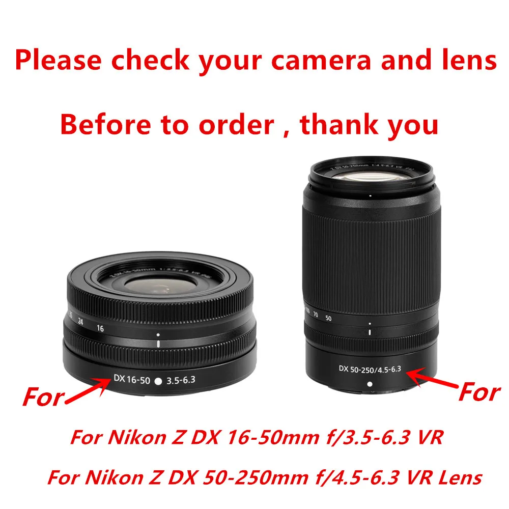 JJC HB-101 Lenskap voor Nikon NIKKOR Z DX 18-140mm f/3.5-6.3 VR Lens op Nikon Z50 Zfc DSLR Camera - Vervangt Nikon HB-101 Lenskap DSLR Camera Foto Fotografie