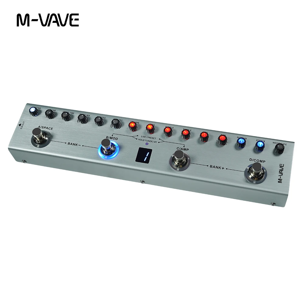 ギター M-VAVE TANK-G M-Vave Tank-G Guitar Multi Effects Processor Rechargeable