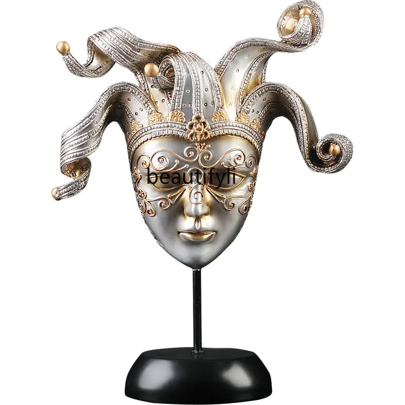 

yj European-Style Retro Ornaments Venice Mask Wine Rack Desktop Living Room Creative Home Decorations
