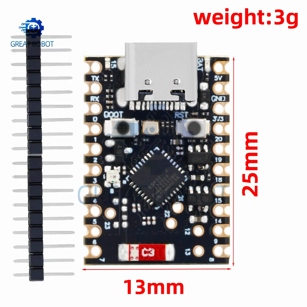 รูปสินค้า บอร์ดพัฒนา ESP32-C6 สำหรับการเรียนรู้โปรแกรมมิ่ง