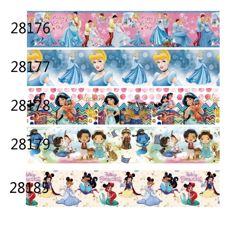 

Корсажная лента Disney Princess, ленты ко Дню Святого Валентина для искусственных бантов, товары для рукоделия, 10 ярдов