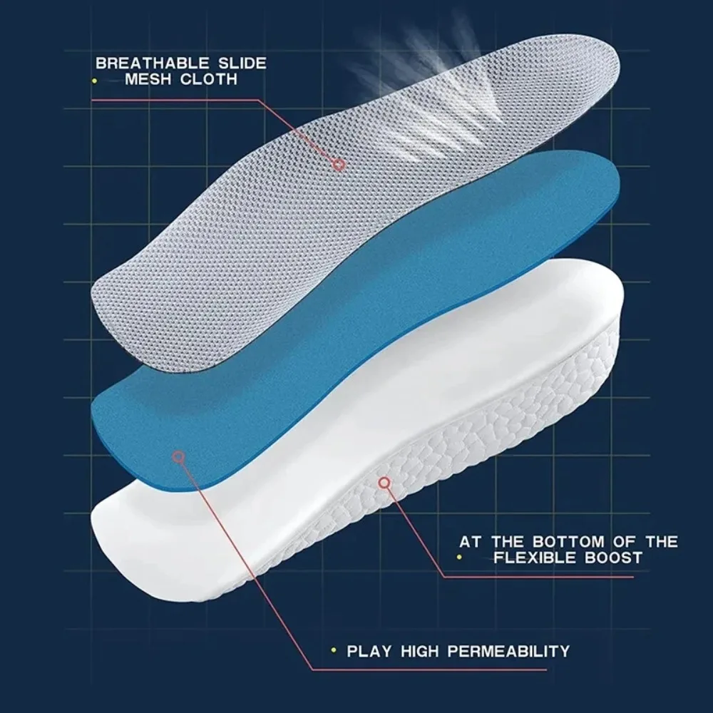 통기성 보이지 않는 높이 깔창, 아치 지지대 하프 깔창, 내구성 있는 정형 외과 발바닥 패드, 남녀공용, 신제품
