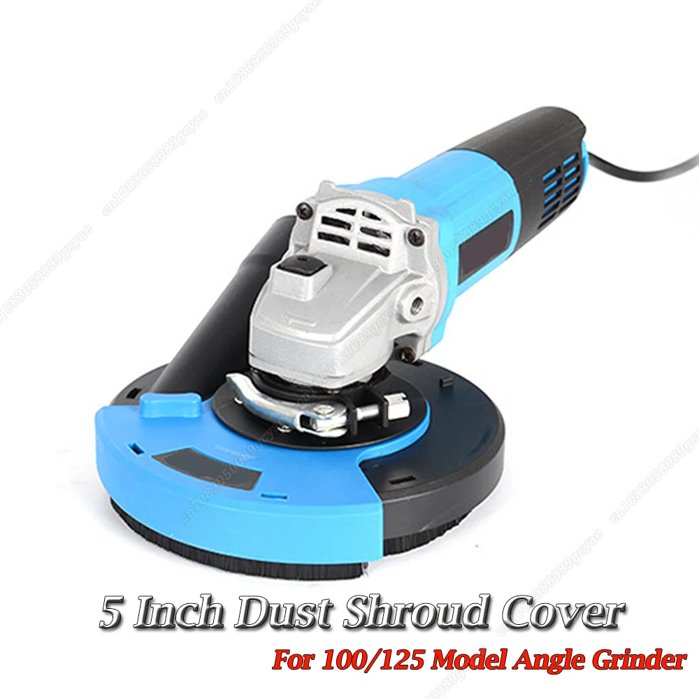 

5 Inch 100/125 Model Angle Grinder Dust Shroud Cover Tools For Concrete Marble Granite Engineered Stone Grinding Dust Collection
