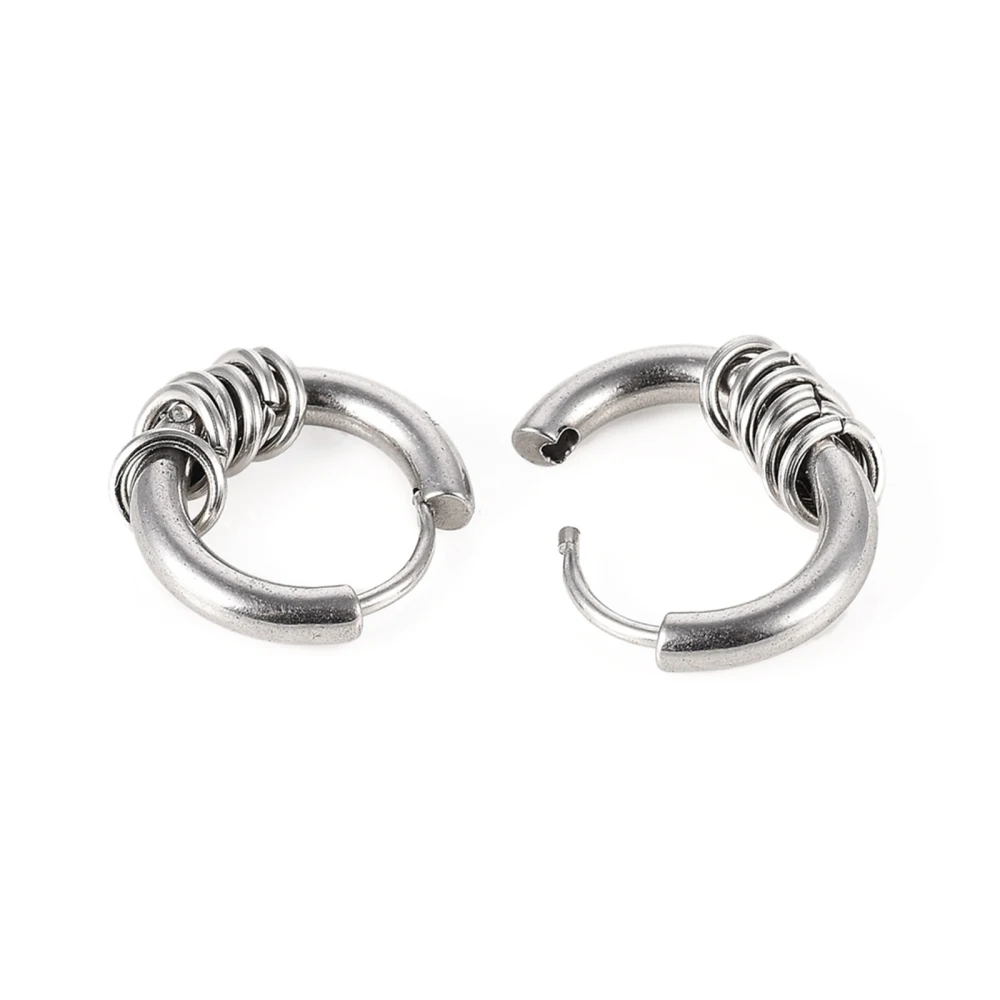 15Pair 304 Stainless Steel Huggie Hoop Earrings Ring Hypoallergenic Earrings jewelry for fashion summer women earring DIY Making