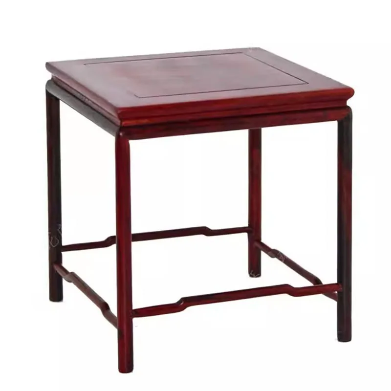 Sour Branch Wooden Ming Style Small Flower Rack, strange Stone Flower Bonsai, Succulent Plant Rack, Square Solid Wood Base